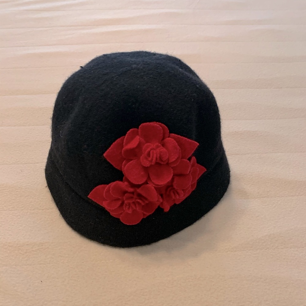 Beautiful Red & Black Cloche by August Hat Company